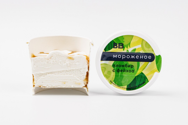 Мороженое пломбир с фейхоа
